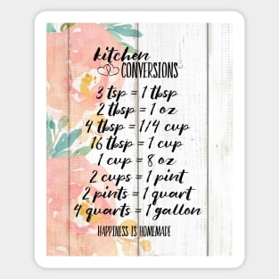 Kitchen Conversions | Rustic Floral Sticker